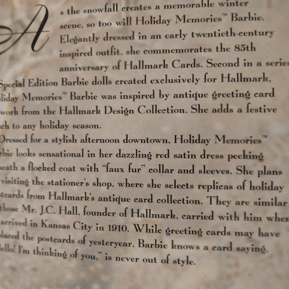 Victorian Elegance Barbie 1994 - Picture 8 of 10